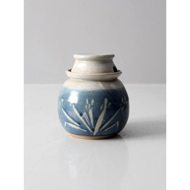 Vintage Studio Pottery Honey Jar For Sale - Image 4 of 10