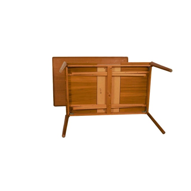 1960s Mid-Century Danish Teak Extendable Draw Leaf Dining Table For Sale - Image 11 of 12