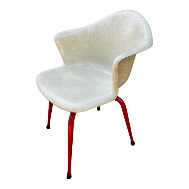 Eames Era Fiberglass 1960s Shell Arm Chair For Sale