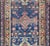 Blue Antique Persian Hamadan Rug With Colorful Geometric Medallion on a Blue Field For Sale - Image 8 of 11