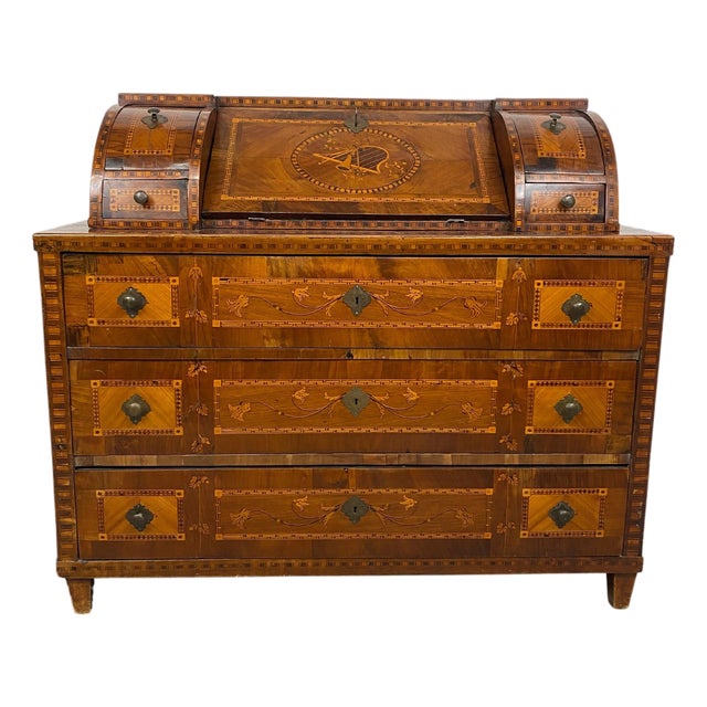 Antique Vienna Secretaire in Wood, 1790 For Sale