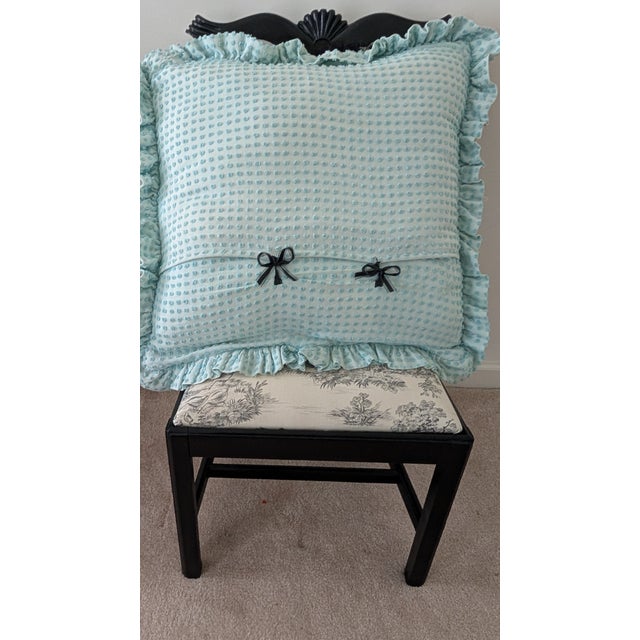 Pair Custom Designed Euro Shams For Sale - Image 9 of 12