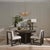 The Holly chandelier is captivating, featuring overlapping glass discs with intricate linear details reminiscent of...