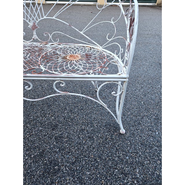 Vintage Salterini Wrought Iron Outdoor Patio Furniture, 3 Pieces For Sale - Image 11 of 11