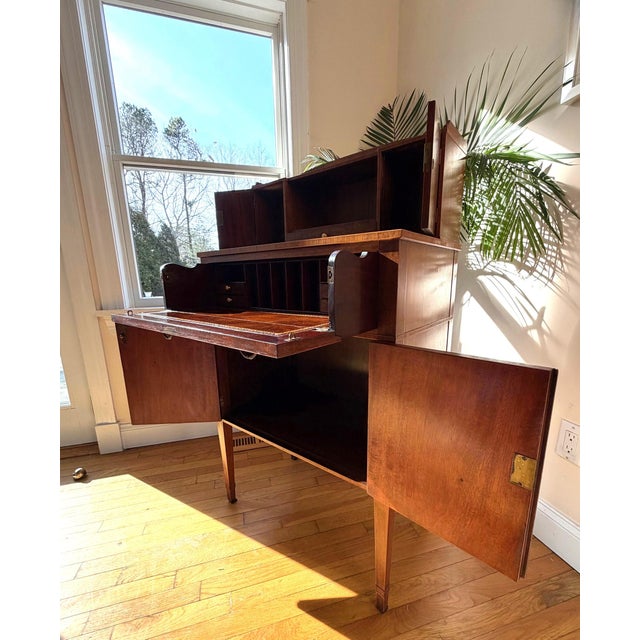 English Antique Secretary Desk, Bar For Sale - Image 3 of 18