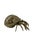 Figurative Cast Bronze Hermit Crab Sculpture Ribbed Shell Form With Sculptural Claw Detail For Sale - Image 3 of 6