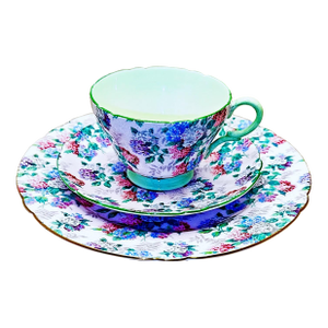 Shelley England Fine Bone China, Tea Cup, Saucer & Plate, Mid Century