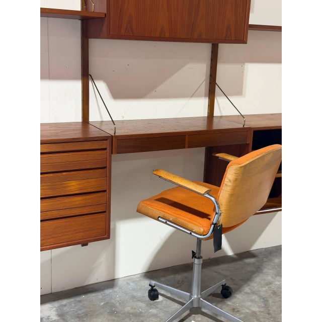 In Style of Poul Cadovius Royal System Teak Modular Wall Unit Danish Mid-Century Modern 1960s For Sale - Image 10 of 17