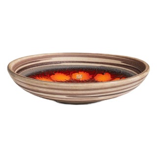 1960s Germany Tan Ceramic Serving Bowl For Sale