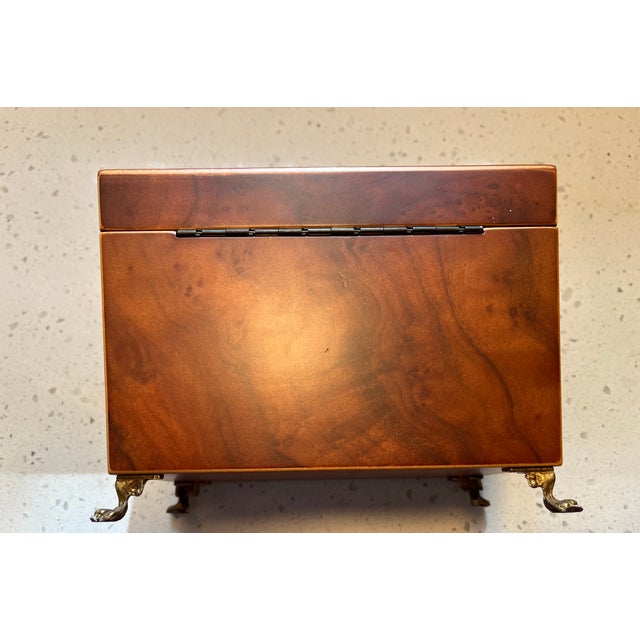 1980s Set of 2 Wooden Tea Caddies, Georgian Sarcophagus Form For Sale - Image 15 of 15
