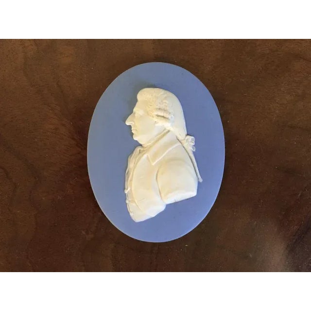 Traditional 18th Century George III Wedgwood Solid Jasperware Portrait Plaque Medallion of James Stuart For Sale - Image 3 of 10