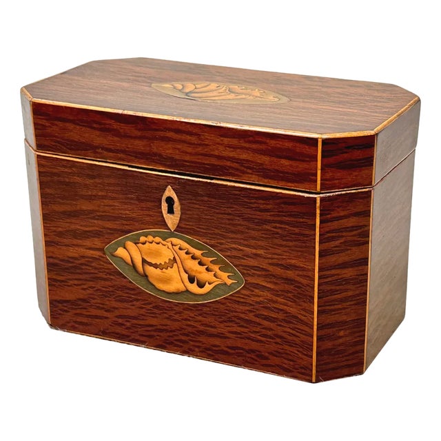 Georgian Octagonal Partridgewood Tea Caddy, 1780 For Sale