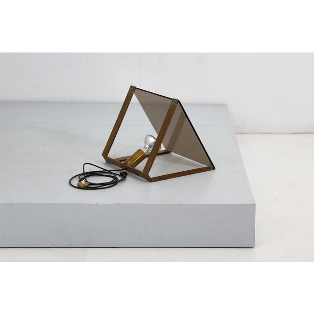 Brown Mid-Century Brass and Smoked Glass Floor Lamp from Fontana Arte, Italy, 1960 For Sale - Image 8 of 18