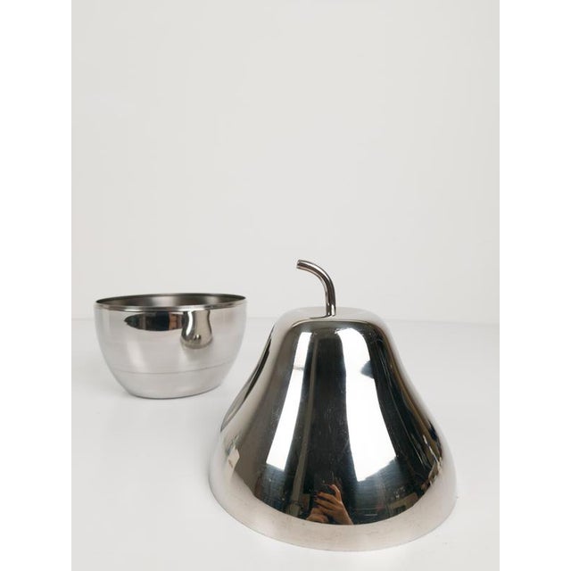 1970s Pop Stainless Steel Pear Ice Bucket in the style of Sottsass, Italy, 1970s For Sale - Image 5 of 13