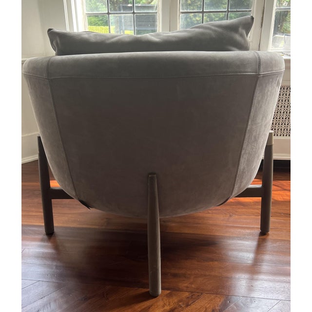 Yabu Pushelberg Pair of Heath Round Leather Armchairs for Linteloo For Sale - Image 9 of 13