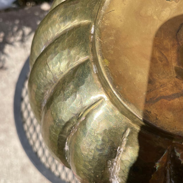 1950s Egidio Casagrande Italia Patinated Brass Vase For Sale - Image 4 of 8