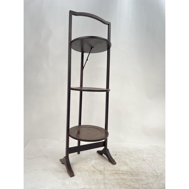 Vintage Foldable Wooden Flower Stand, 1930s For Sale - Image 6 of 14