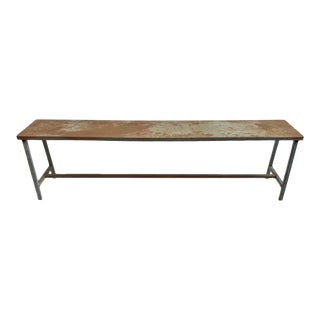 Vintage Iron School Bench For Sale
