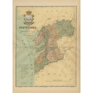 Map of Pontevedra, 1902 For Sale