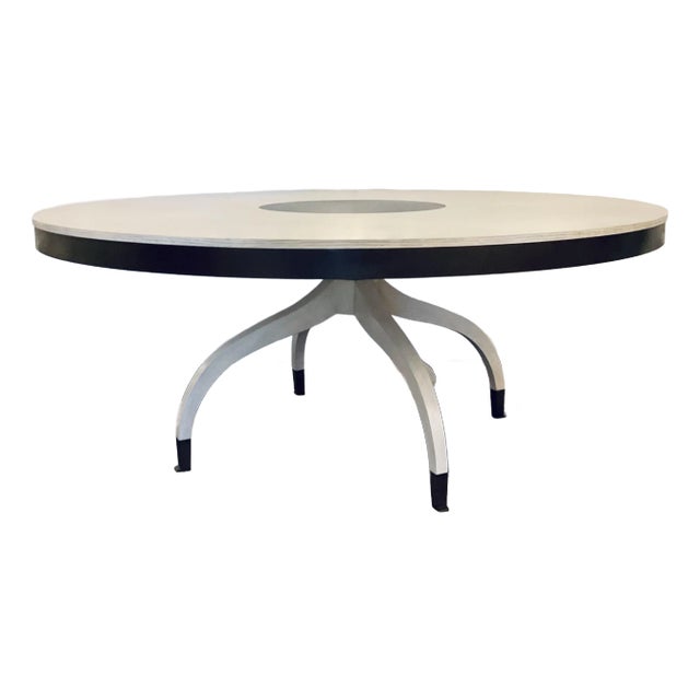Jonathan Charles Modern Lodestone Buckingham Dining Table For Sale