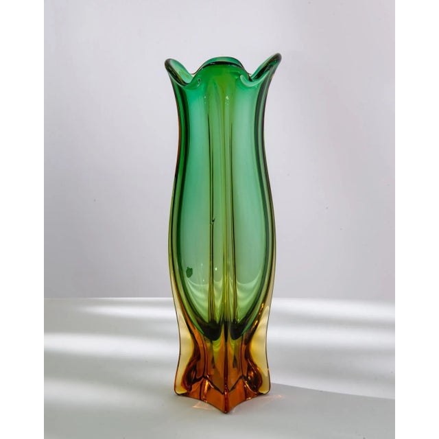 Glass 1960s Italian Murano Glass Vase For Sale - Image 7 of 10