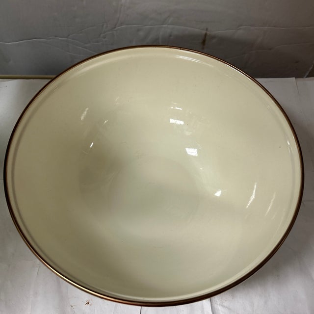 Farmhouse Mackenzie-Childs Round Metal Bowl For Sale - Image 3 of 6