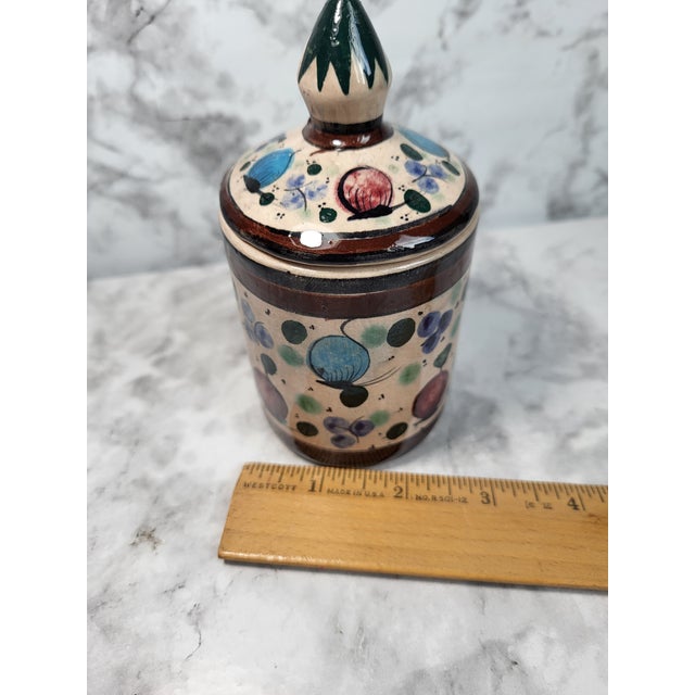 Vintage Mexico Tonala Stoneware Pottery Lidded Jar Folk Art For Sale - Image 11 of 12