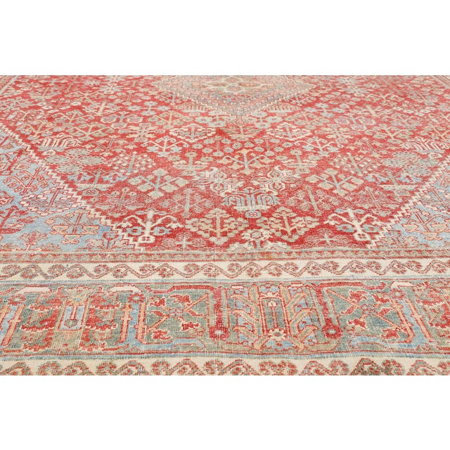 Early 20th Century Antique Persian Joshegan Rug, 07'11 X 10'08 For Sale - Image 5 of 10