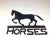 Antique Folk Art Hand Cut Sheet Metal Horses A trotting horse above the word “HORSES.” Cut from heavy sheet metal with a...