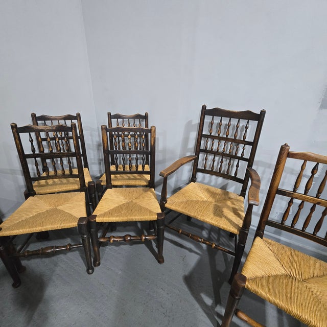Harlequin Kitchen Dining Chairs, 1880, Set of 8 For Sale - Image 14 of 16