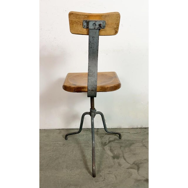 Industrial Factory Swivel Chair, 1950s For Sale - Image 13 of 17