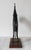 Late 20th Century Folk Art Cast Metal Painted Black Rearing Horse on Wood Base For Sale - Image 5 of 10