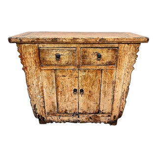 Antique Chinese Altar Chest Cabinet For Sale