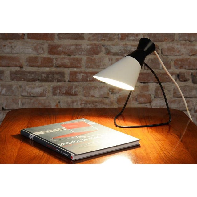 1950s Mid-Century Czech Metal Table Lamp attributed to J. Hůrka for Napako, 1950s For Sale - Image 5 of 10