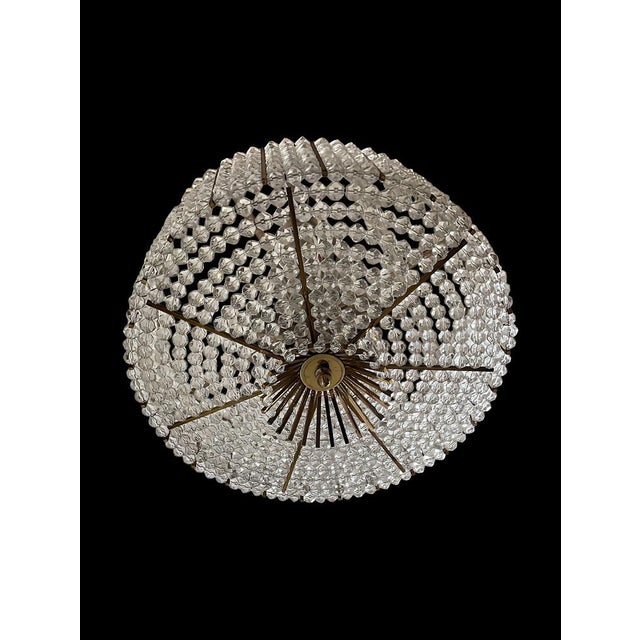 Metal Acrylic, Crystal, Glass and Gilt Brass Chandelier attributed to Emil Stejnar for Rupert Nikoll, 1950s For Sale - Image 7 of 17
