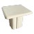 Postmodern Casted Cream Faux Marble Side Table For Sale