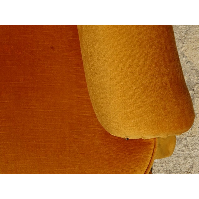Antique Toadstool Armchair in Silky Yellow Velvet, 1950s For Sale - Image 12 of 18