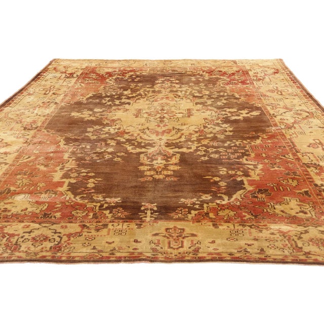 Modern Vintage Turkish Oushak Rug - 07'00 X 10'01 For Sale - Image 3 of 10