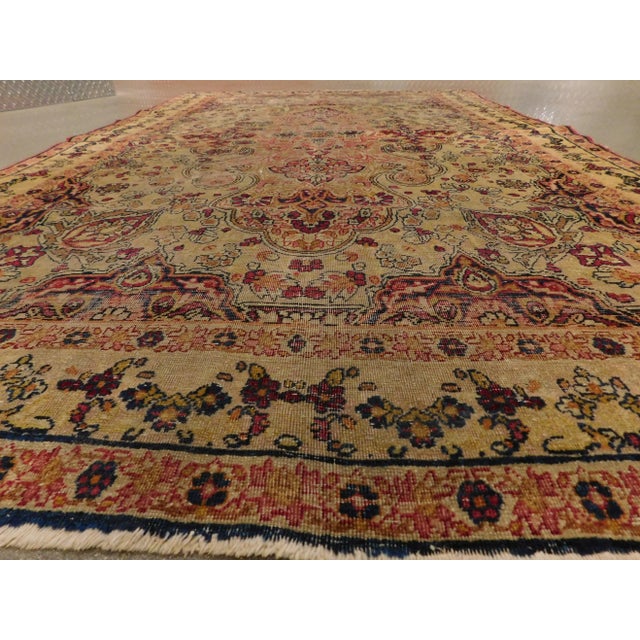 Tan 1920s Antique Persian Rug. 4'x 6'6" For Sale - Image 8 of 13