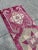 Boho Chic Vintage Handmade Magenta & Mint Color Oushak Rug For Sale - Image 3 of 4