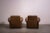 Mickey Chairs in Nabuk Camel Leather by Baxter, 1998, Set of 2 For Sale - Image 12 of 14