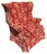 Georgian Style Clarence House Red Kanji Cut Velvet Wingback Chair