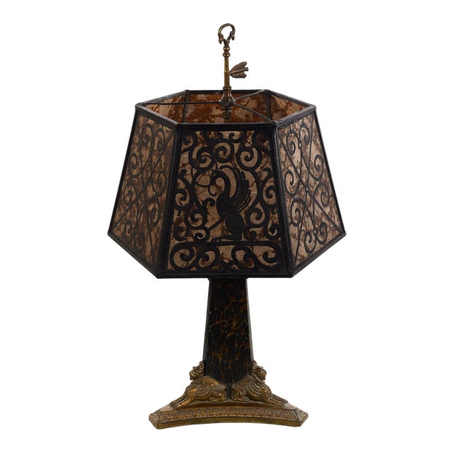 Rams Head Motif Antique French Table Lamp Chairish