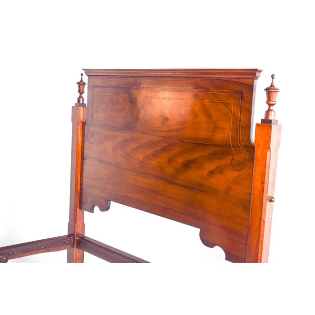 Vintage Portugese Double Bed in Rosewood, 1890 For Sale - Image 9 of 11