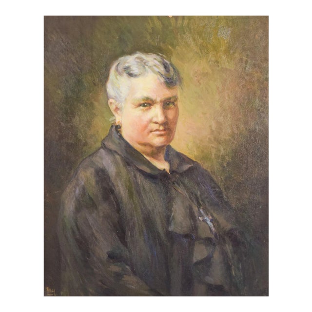 Anonymous, Portrait of a Lady, Early 20th Century, Oil on Canvas For Sale