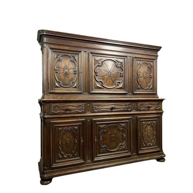 Renaissance Style Sideboard in Walnut For Sale - Image 4 of 5