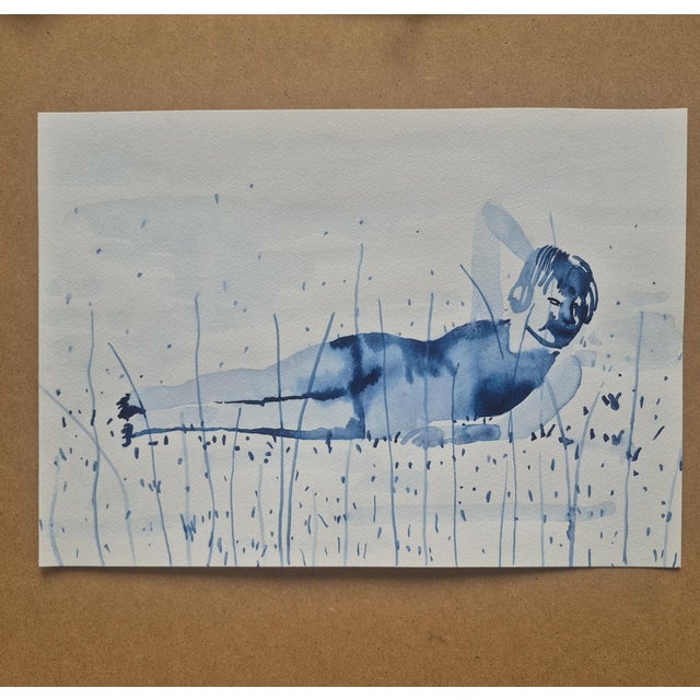 Early 21st Century Hanna Ilczyszyn, Summer, 2022, Watercolor For Sale - Image 5 of 6