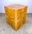 Milo Baughman Mid Century Modern Milo Baughman Style Olive Burlwood Cube Side Table For Sale - Image 4 of 11