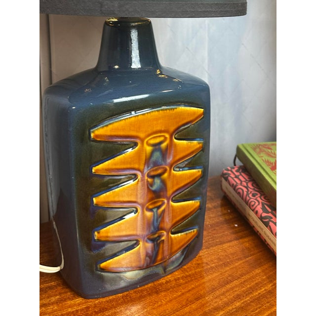 1960s Vintage Danish Ceramic Table Lamp by Einar Johansen for Søholm, 1960s For Sale - Image 5 of 12