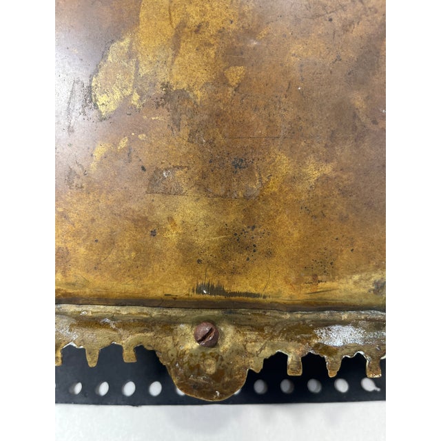 Early 20th Century Pair of Antique Bronze Lion Head Figural Mirrored Candle Sconces For Sale - Image 5 of 8